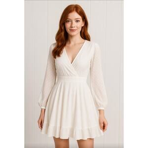 Double Crazy Mini Dress White Med